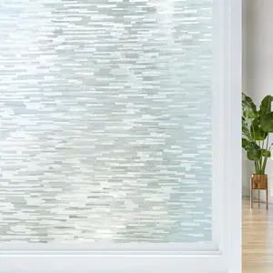 Window Privacy Film, Frosted Glass Static Cling Sun Heat Blocking Window Clings, Frosting Opaque Coverings, Vinyl Removable Stickers Tint for Home Door Office, Non Adhesive 17.5" x 78.7"