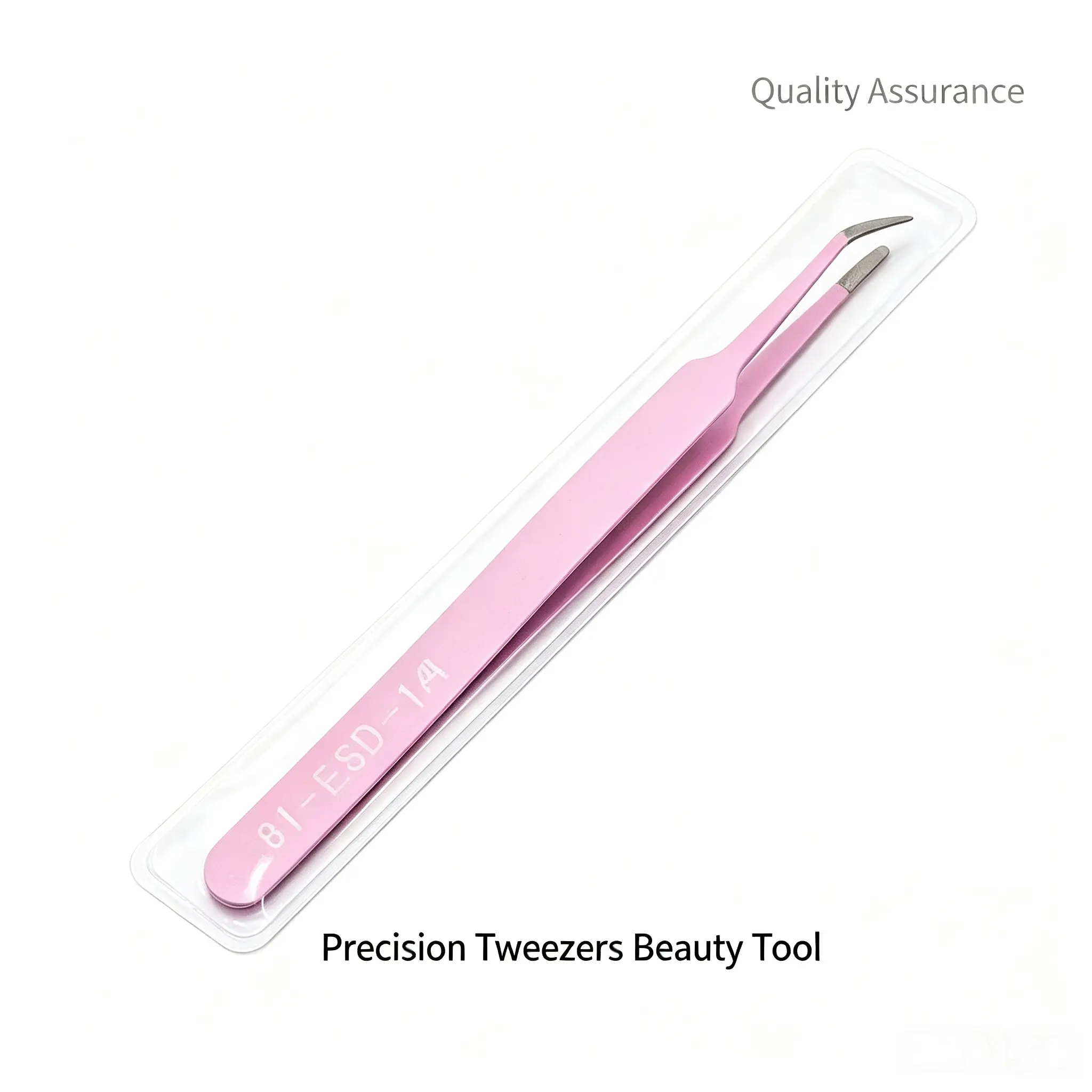 A high-precision curved tweezer, ultra precise grip, anti-static protection, sturdy and durable stainless steel, suitable for eyelash extension, easy to operate, multifunctional for beauty and crafts, salon grade precision tool