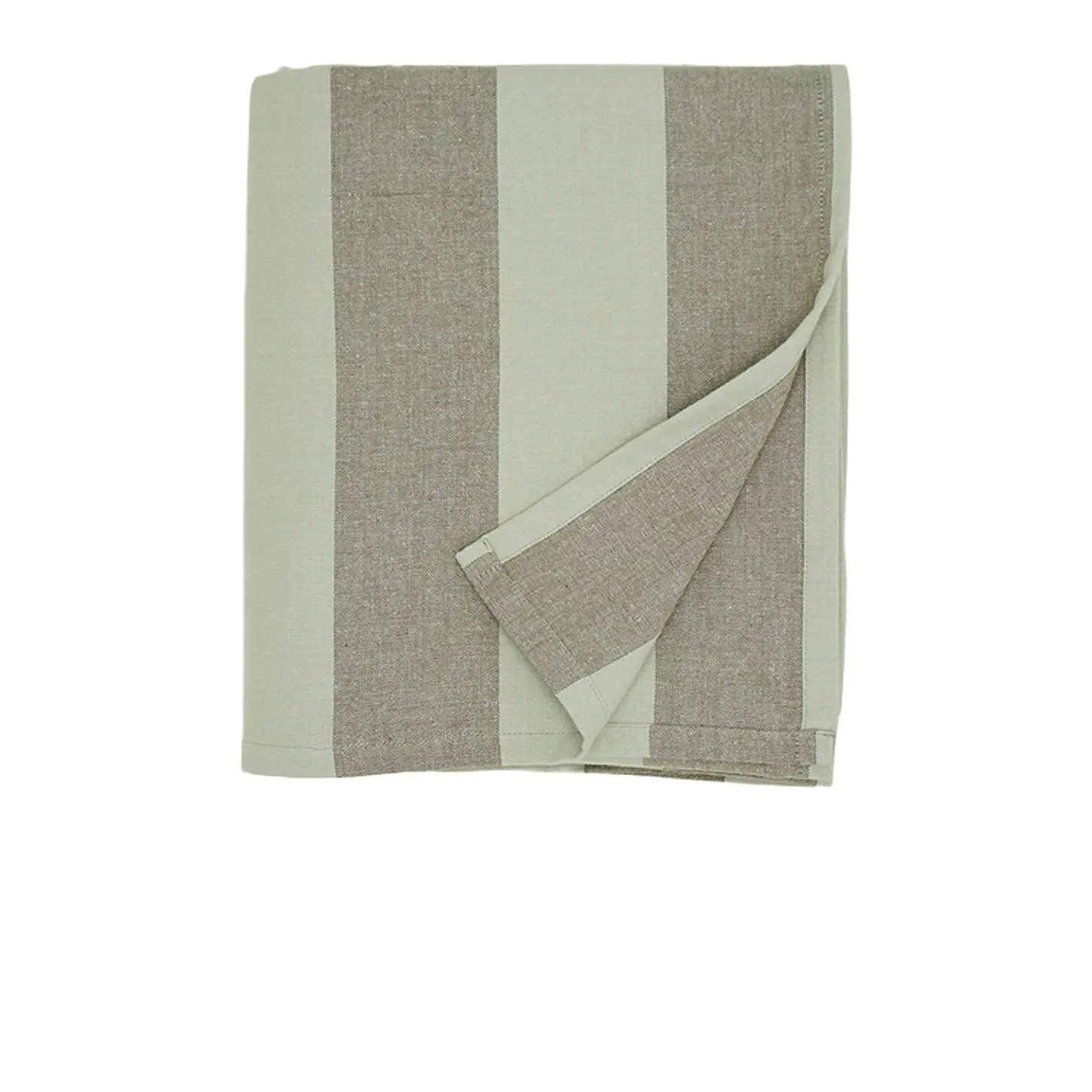 HAWKINS NEW YORK Essential Striped Tablecloth in Sage & Olive