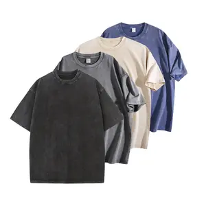 【Essential Item】Washed Vintage Oversized Tee | Retro Wash Technique, Oversized Cut, Trendy Short Sleeve, Streetwear Loose Style Colors: Black, Grey, Beige,GREEN,BROWN,BLUE,PINK,PURPLE. QTY: 3