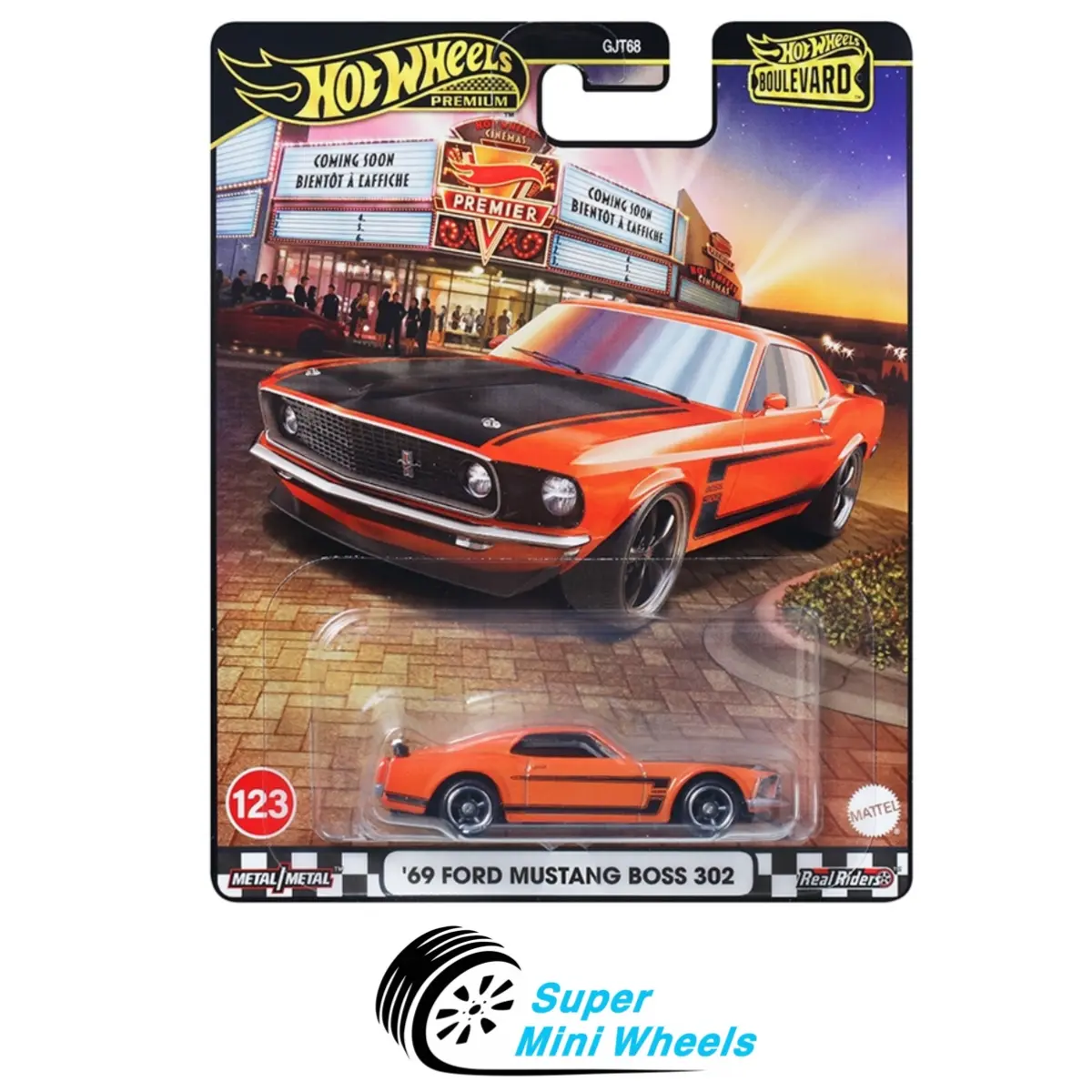 Hot Wheels ‘69 Ford Mustang Boss 302 Orange - Boulevard #123