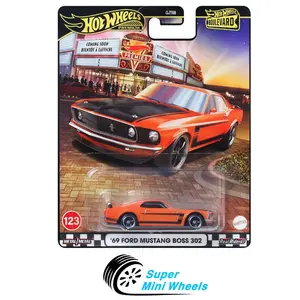 Hot Wheels ‘69 Ford Mustang Boss 302 Orange - Boulevard #123