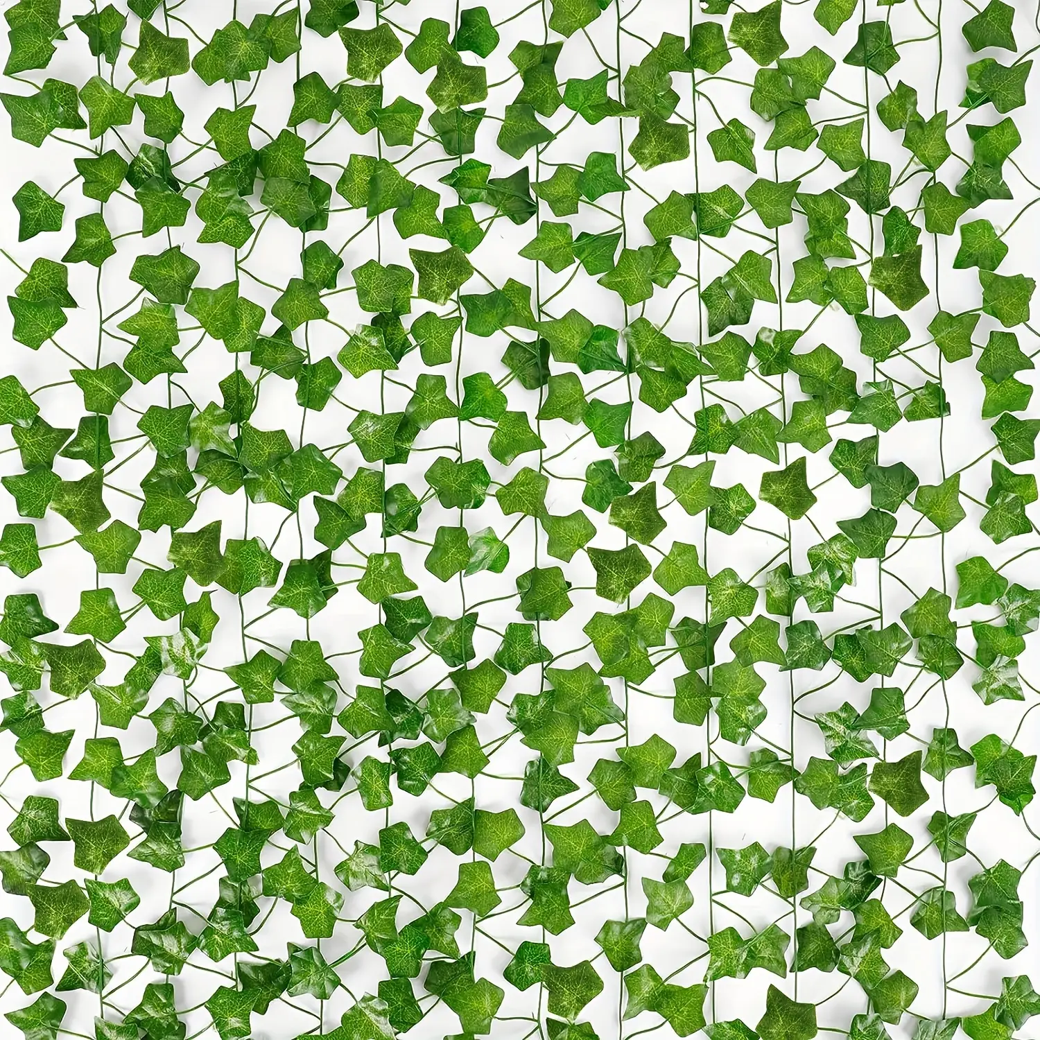 12 Pack Artificial Ivy Greenery Garland, Fake Vines Hanging Plants Backdrop for Room Bedroom Wall Decor, Green Leaves for Jungle Theme Party Wedding Decoration
