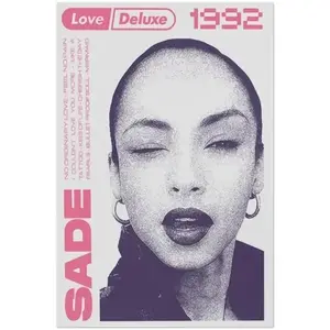 Sade Love Deluxe 1992 Inspired Poster, Vintage Retro 90s Soul Pop Wall Art, Music Lover Gift