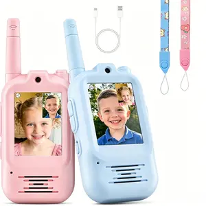 Kids Video Walkie Talkies Set, Rechargeable Long-Range Two-Way Radio Toys, Ages 3-12, Outdoor Adventures, Camping, Hiking, Birthday Gifts