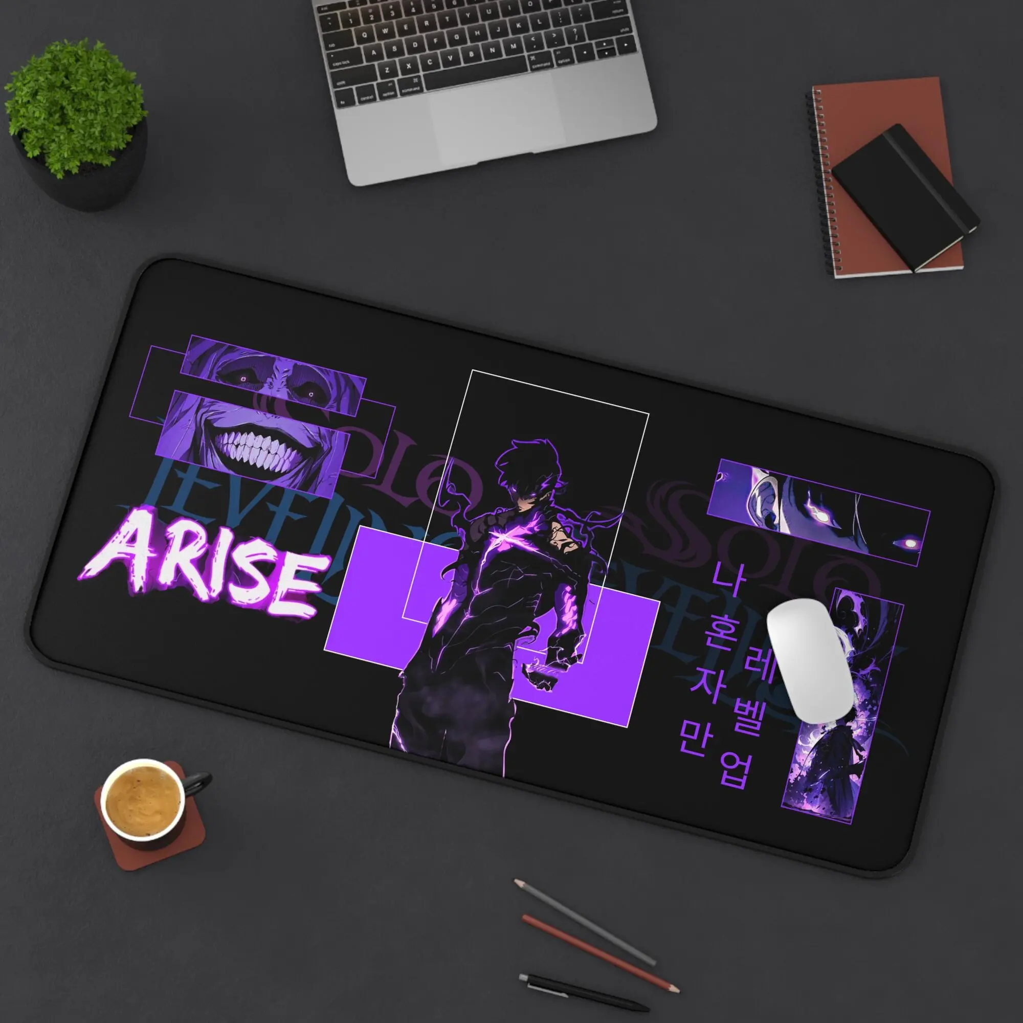 Solo Leveling Anime Desk Mat Anime Mousepad Anime Hit Song Jin Woo Solo Leveling Arise Anime Computer Gamer Desk Mat High Quality Design