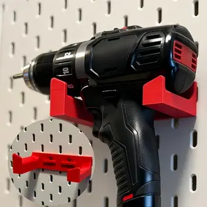 1pc General Drill Bit Holder, Compatible with 5mm Thick Hole Plate, Durable PLA Material, Tool Holder, Simple and Easy To Install, Universal Mount, Suitable for Various Models of Cordless Drill