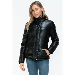 YMI Pocketed Zip Up Turtleneck Puffer Jacket
