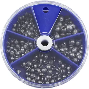 Fishing Weights Sinkers Assortment – 100/205pcs Removable Split Shot, 5 Sizes