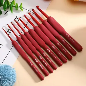 Soft Handle Crochet Hook Set, 9pcs Crochet Hook, Crochet Tool for DIY Knitting Sweaters Toys Scarves and Socks, Perfect for Beginners, Beginner Friendly Knitting