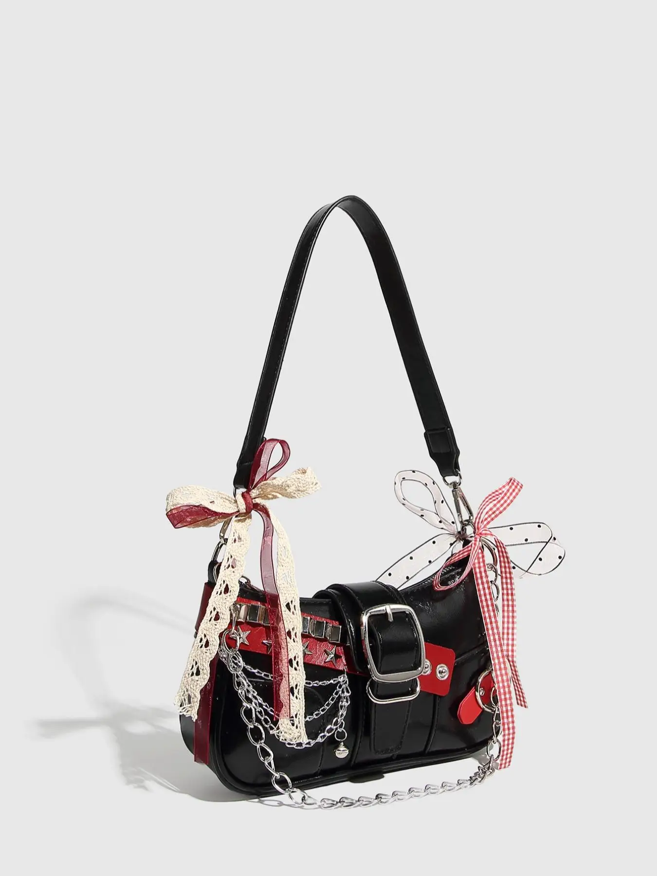 Women's Star Lacy Decor Stylish Crossbody Bag, Fashionable Pu Leather Adjustable Shoulder Bag for Daily Used, Casual Trendy Versatile High-quality Dai