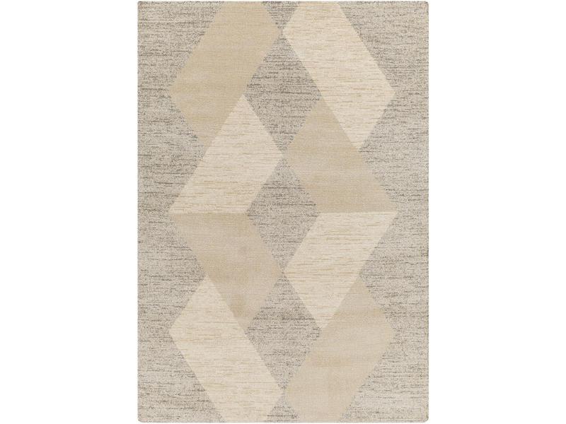 Livabliss Gavic Design Geometric High Pile Rectangular Durable Contemporary Decorative Rug, GVC2316-43511, 4ft3in W x 5ft11in L Polyester Blend, Natural Tones (Beige,Brown,Gray), Machine-Woven, Indoor Use, Non-Customised