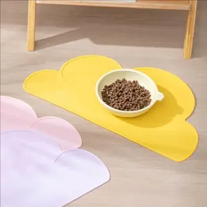 Cloud-Shaped Silicone Pet Mat, Waterproof Non-Slip Food Tray, Leak-Proof Cat Dog Feeding Pad, Durable Animal Dining Mat