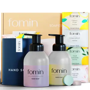 Foaming Hand Soap Essentials Kit - 16 Soap Tablets Refills + 2 Glass Dispenser - Eco-Friendly Soap Tablets for All Skin Types