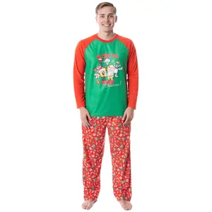 Nickelodeon Mens' SpongeBob SquarePants Krabby Christmas Pajama Set
