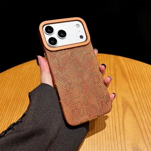Luxury Snake Skin Pattern iPhone Case, Compatible with iPhone 17 16 15 14 13 Pro Max Air Plus, Wireless Charging, Fashionable Anti-Drop Phone Cover