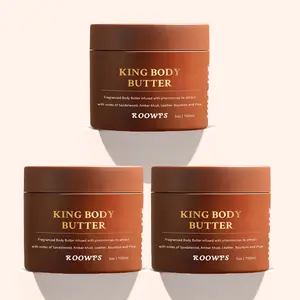 King Body Butter Cologne - Warm, Sensual Organic Body Care Scent, Nourishing Moisturizer with Sensitive Skin-Friendly Blend of Natural Shea & Jojoba, Gentle Smoothing & Soothing Formula Jar