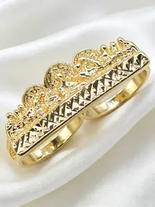 Fashion Hip-Hop Last Supper Dual Finger Ring, Vintage Streetwear Religious Jewelry for Men and Women, Best Gift for Boyfriend