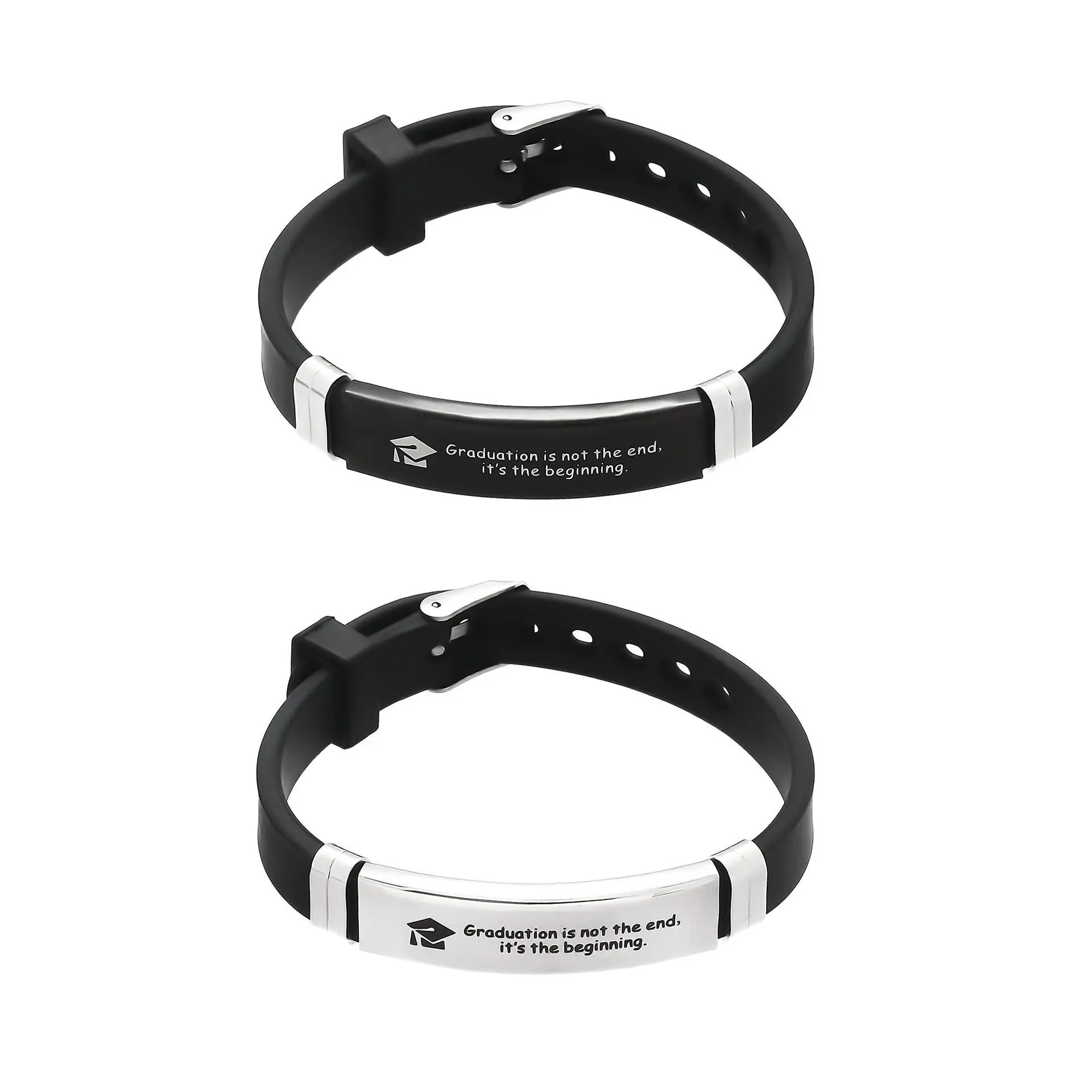 Couples Bracelet Set with His Queen Her King Crown Pattern, Matching Silicone and Steel Adjustable Wristband, Romantic Gift, Bracelet Wristband, Matching Bf And Gf, 18 Cm Length, Queen&King, Silicone+Steel, Bracelets Set, Durable Bracelet