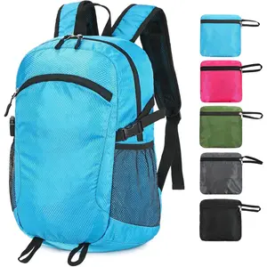 Small Hiking Backpack 15L Travel Lightweight Hiking Packable Daypack Water-Resistant Foldable Backpacks for Women Men Camping (Blue)