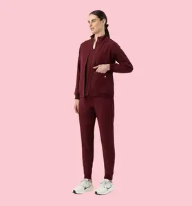 Women's Scrub Jacket Burgundy