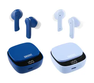 Groovz Set of 2 True Wireless Earbuds with Charging Cases and Gift Boxes