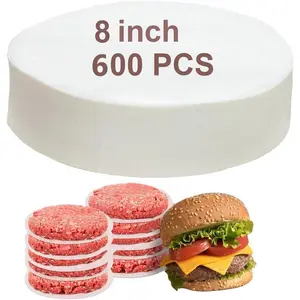 600 count 8Inch Round  Paper, Non-Stick Precut Baking Circles,  Grade Greaseproof, Heat Resistant Cake Liners for Springform Pan, Burger Patty, Desserts and Daily Baking (8")