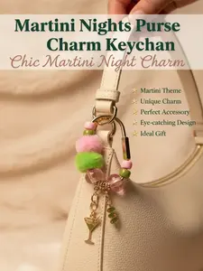 Martini Nights Purse Charm