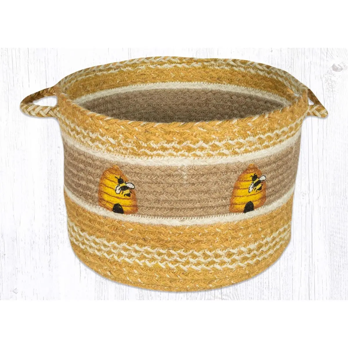 212 MAIN 13x9 in. Printed Bees & Beehive Utility Basket (Model 38-UBPMD9101B, UBP 9-101) - Kitchen Organizer for Sports & Outdoor Cycling Equipment