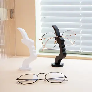 Elegant Side Face Eyeglass Holder Set, Minimalist Design, Safe Art Storage Solution, Ideal Holiday Gift, Durable Plastic Holders, Glasses Holder