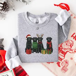 Black Labrador Christmas Shirt – Lab Mom Gift, Labrador Retriever, Cute Holiday Sweater for Lab Lovers