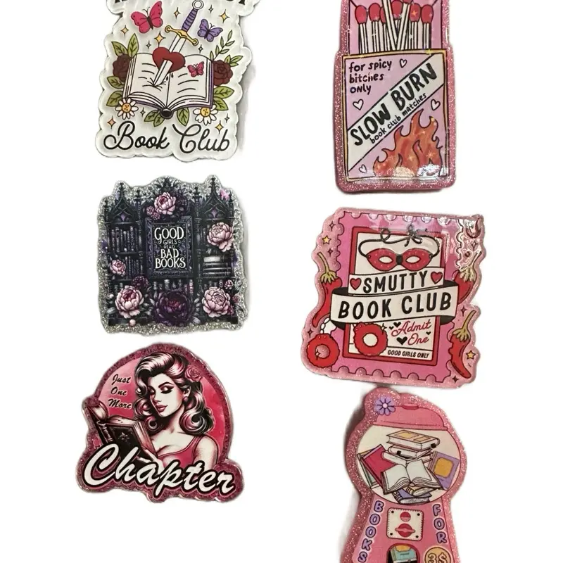 Small Bookish Magnets - Assorted Designs for Book Lovers Featuring Book Club, Slow Burn, and Smutty Book Club Themes