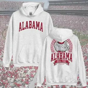 Unisex Vintage Alabama 2 Sided Sweatshirt, Hoodie And Tshirt Distressed Game Day Essential SEC Inspired College Merch