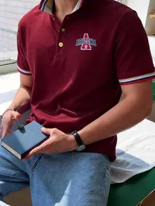 American College Style Arizona Polo Shirt Unisex Oversized Loose Breathable Quick-Dry Sports Casual Streetwear