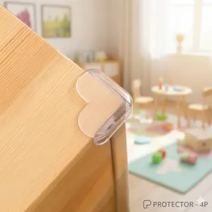 Transparent Soft Anti-Slip Furniture Edge Guards, Round Corner Protectors for Table, Sofa, Cabinet. Baby-Proof Safety Bumpers to Prevent Scratches & Damage. Easy to Apply, Universal Fit.