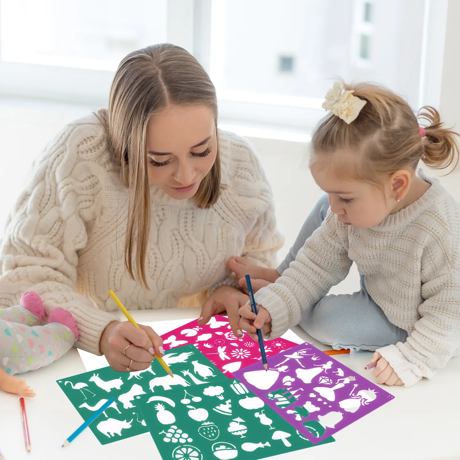 30/35 Pieces Drawing Stencils Set Drawing Painting Stencil Templates Artistic Stencil Set for Girls & Boys Gift and Card Making