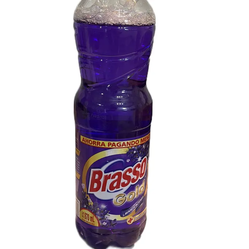 Brasso Gold Lavandia Intensa Antibacterial Floor Cleaner Tile 870 ml - Purple Bottle with No Antibacterial Ingredients hw clean Household Lavender Cleaning