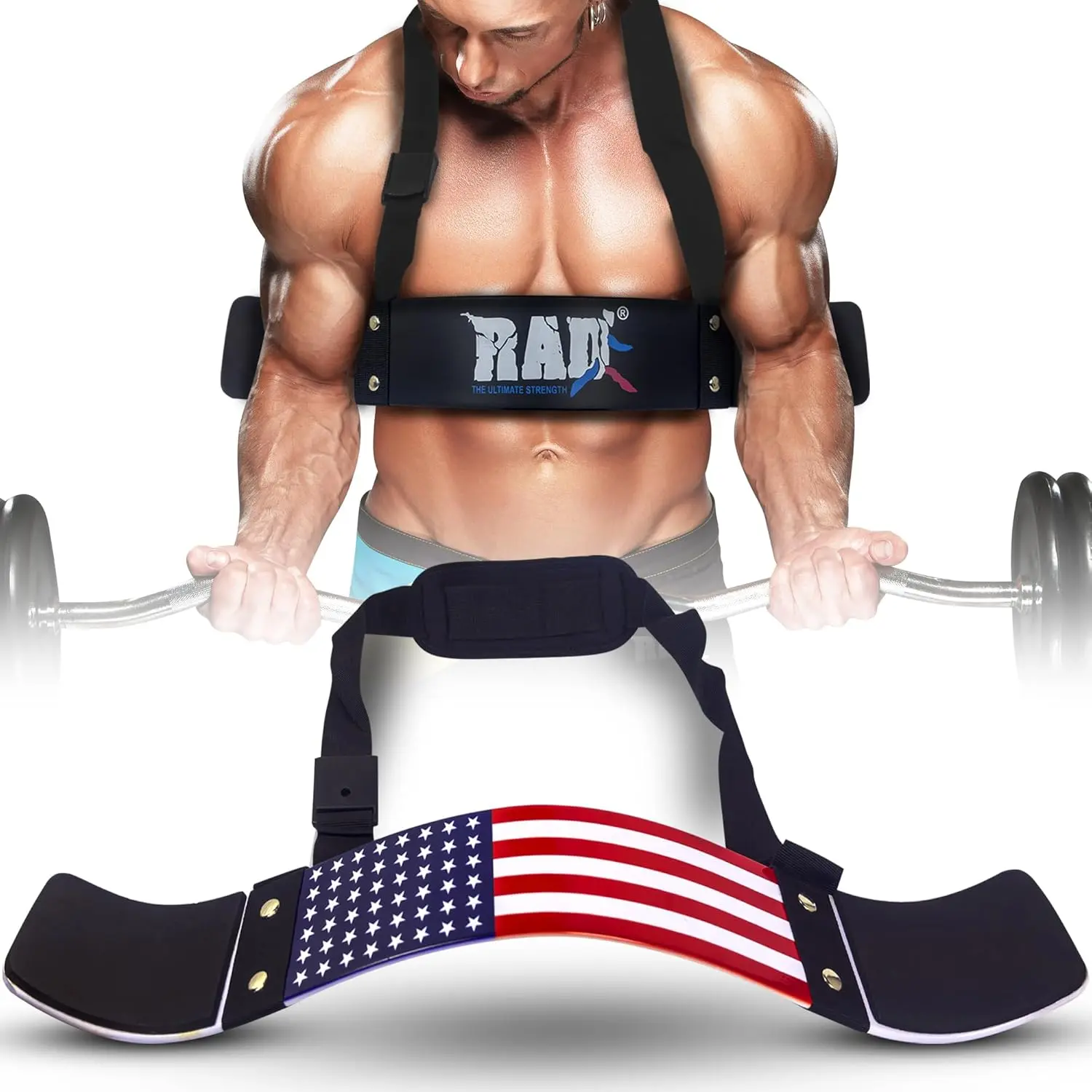Arm Blaster for Biceps & Triceps - Build Powerful Arms with Bicep Blaster Curl Support Isolator - Bicep Curl Machine
