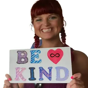 Infinite Love Project Paint Your Own BE KIND Sign Reclaimed Wood Eco-Friendly Decor Positive Affirmation for Home & Online Meetings