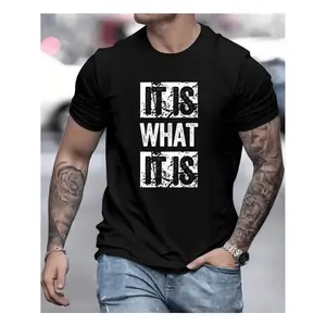 Stylish Round Neck Tee for Men – Dynamic Summer Graphic and Stretchy Fit Golf Gift T-Shirt For Men and Women