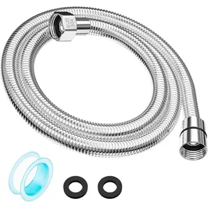59inch Shower Hose, Extra Long 304 Stainless Steel Handheld Shower Head Hose Extension/Replacement, Flexible and Durable, G1/2 Universal Insert and Nut