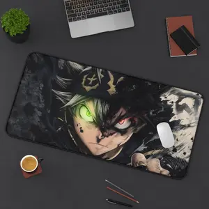 Black Clover Asta Anime Desk Mat Mousepad Trading Card Game Mat Office Desksetup