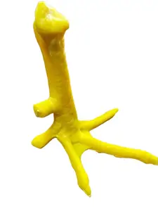 2 pack Poultry Rooster Chick Pata de Plastico Leg Plastic Yellow Animal Part - Yellow Plastic Representation of a Rooster Chick's Leg