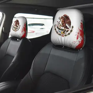 Mexican Flag Pattern Car Seat Cover, Soft & Elastic Car Seat Cushion Protector, Universal Car Interior Accessories for SUV, Sedan, Truck Front Seats