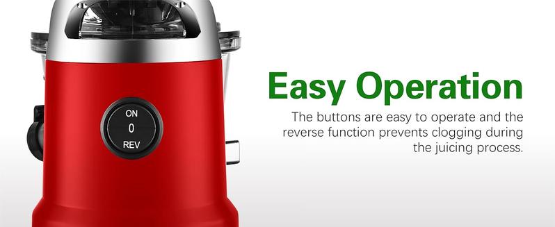 Cold Press Juicer, Juicer Machines with Large Feed Chute, Large Capacity, Slow Masticating Juicer for Fruits and Vegetables