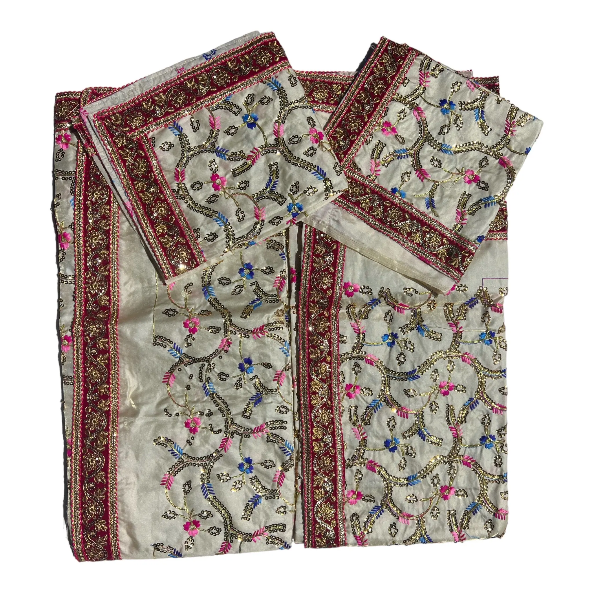 Heavy Embroidery Rumala Sahib Double Set with Cotton Lining and Embroidered Gota ( Colors available White Blue Yellow)