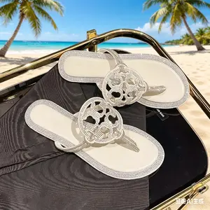 Women's Rhinestone Flip Flops Slippers
