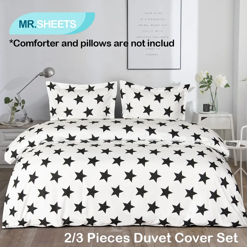 NTBAY 2-3Pcs Modern Casual Smooth Microfiber Duvet Cover Set, Home Bedding Zippered Set with Corner Ties, Wrinkle-Free All-Season Bedding, Twin/Queen/King, Machine Washable, OEKO-TEX Certified