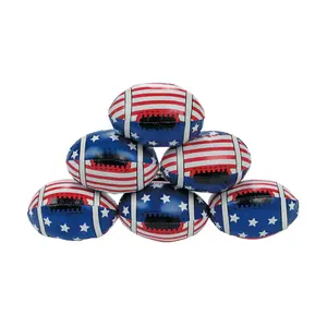 4"  Mini Classic Patriotic Stars & Stripes Vinyl Footballs - 12 Pc.