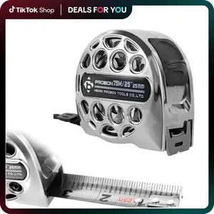 25 FT Stainless Steel Measuring Tape with Double-Sided Scale Retractable Tape Measure Waterproof Portable Measure Ruler household agricultural industrial woodworking long lasting dealsforyoudays